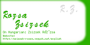 rozsa zsizsek business card